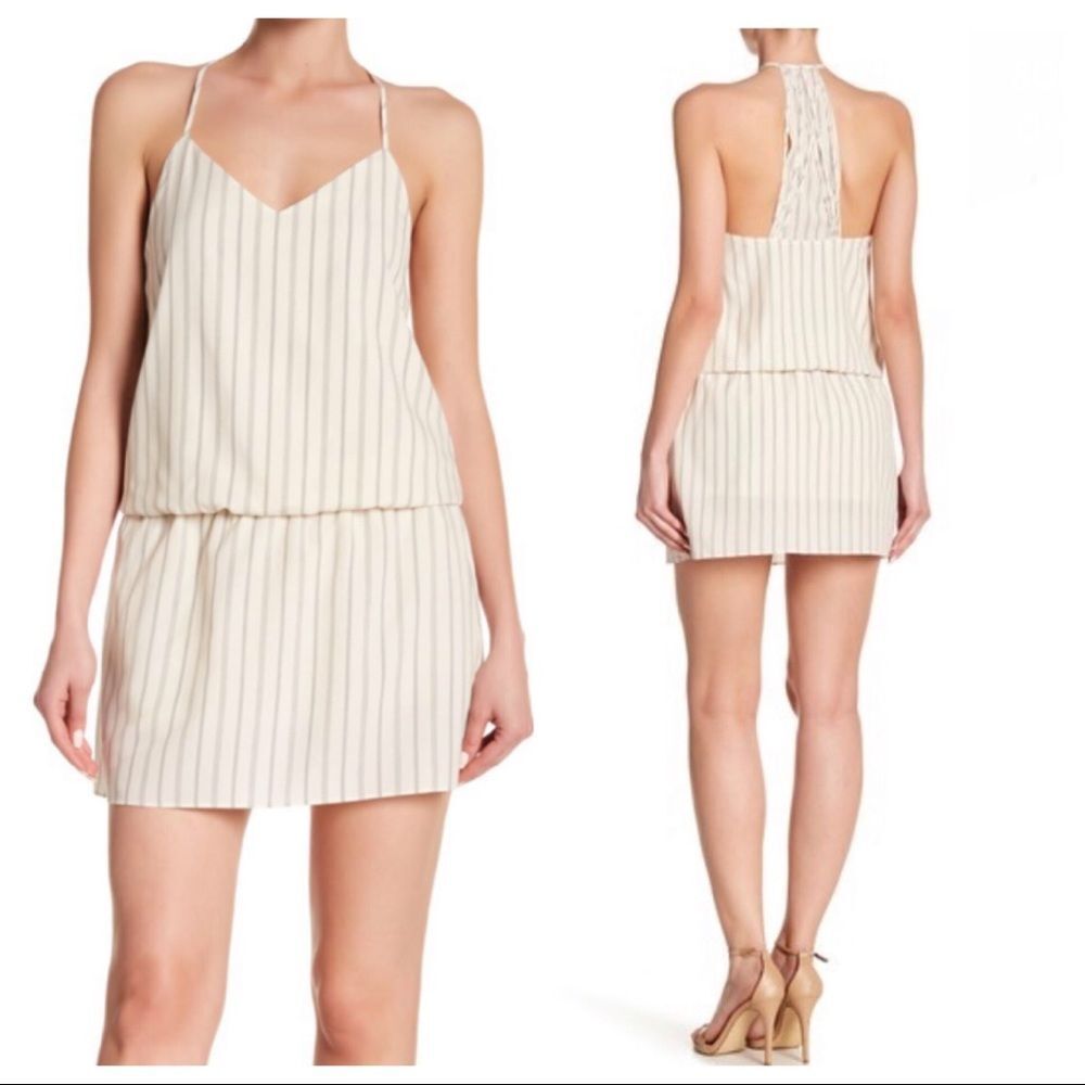 Haute Hippie mirage herringbone striped dress XS